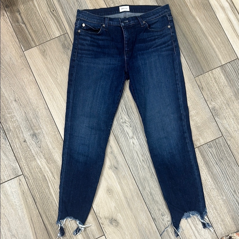 Hudson Women's Blue raw hem Jeans